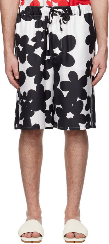 Къси панталони Marni Marni Dillies Print Silk Bermuda Shorts Бяло | PUMU0291A1 UTSG26, 0