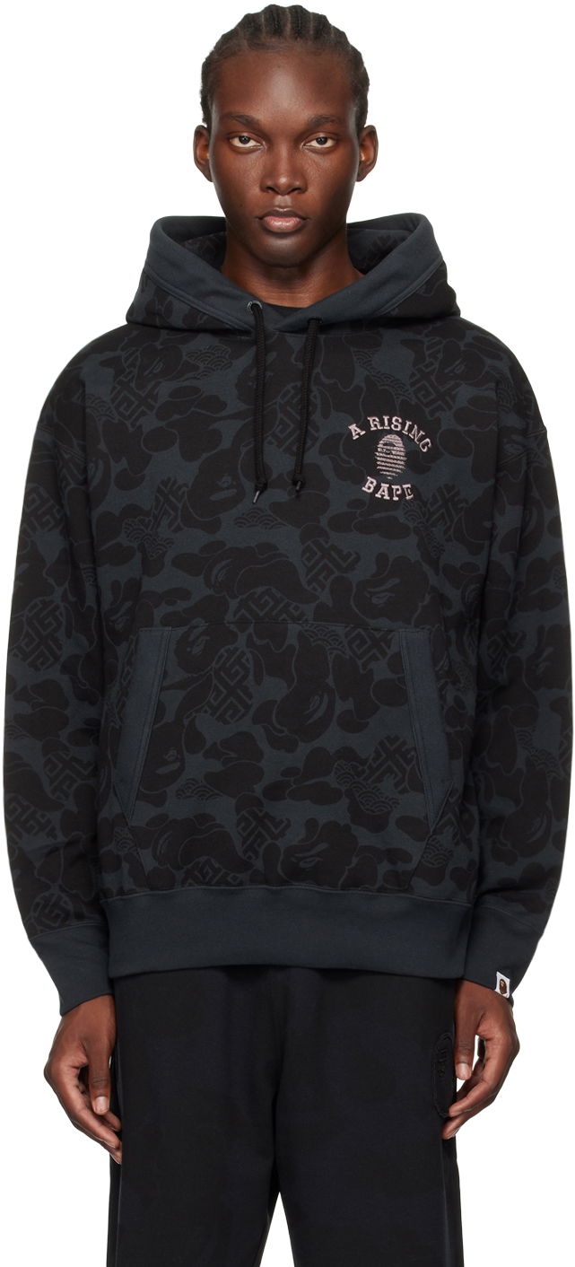 Суитчър BAPE BAPE Black Camo Pullover Hoodie Черно | 001PPK201002M