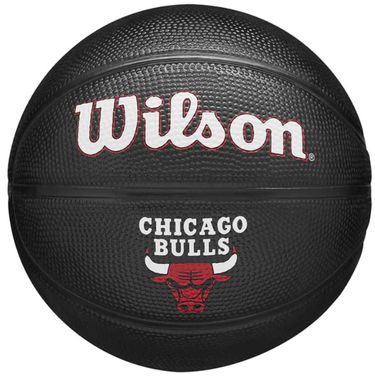 Спортна екипировка Wilson Tennis NBA Chicago Bulls Mini Tribute Basketball Черно | wz4017602xb, 0