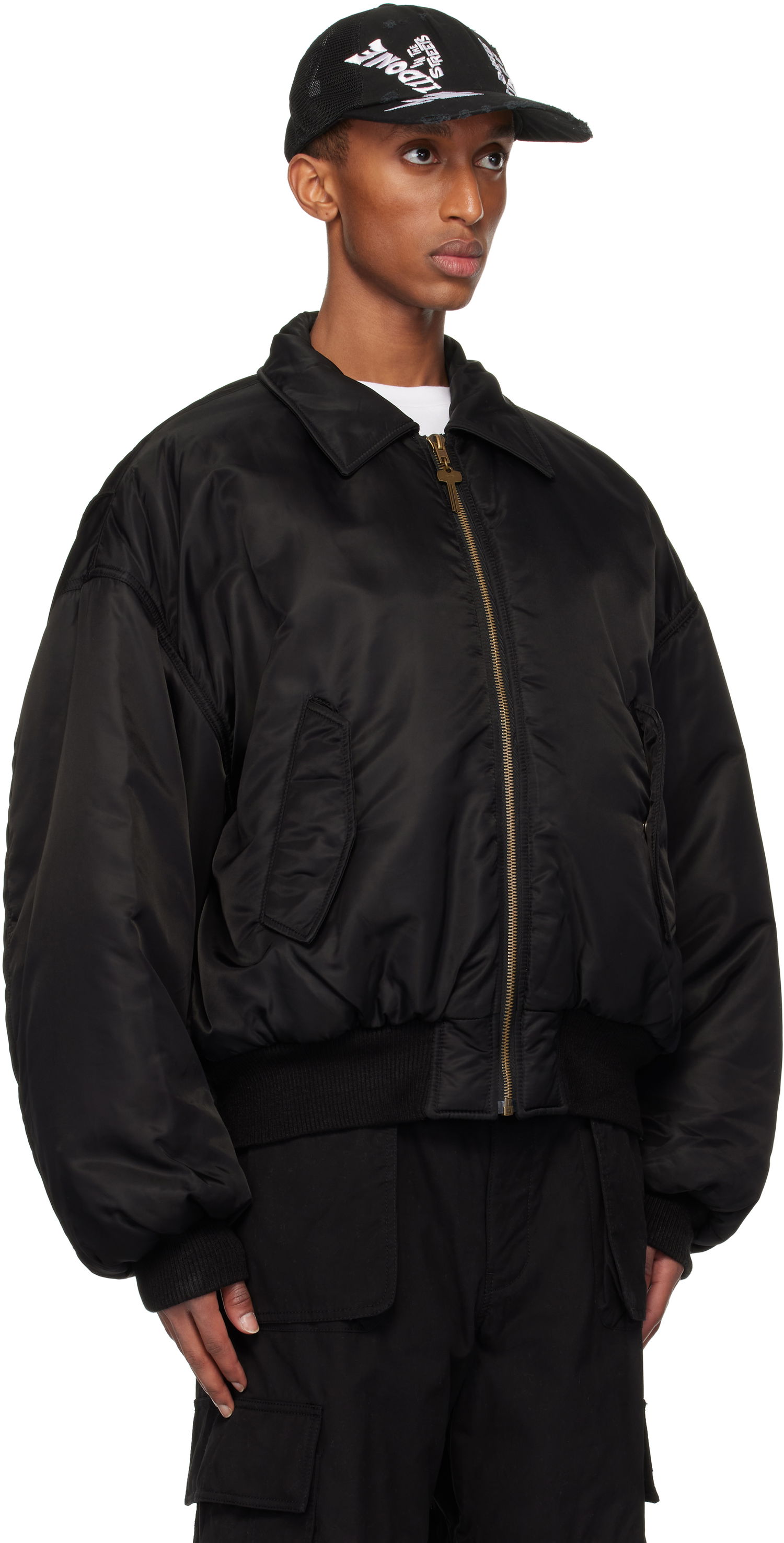 Яке бомбър We11done Collar Bomber Jacket Черно | WD-JP3-24-023-U-BK, 1