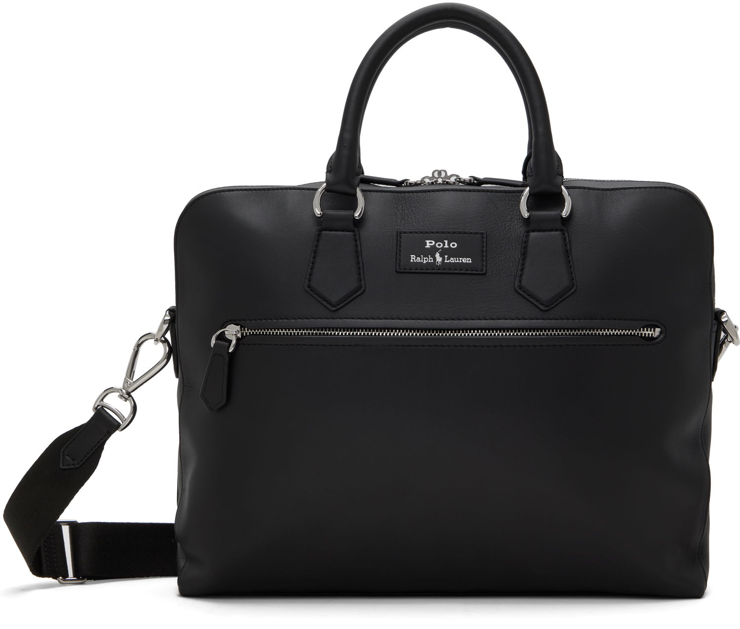 Чанта през рамо Polo by Ralph Lauren Ralph Lauren Smooth Leather Commuter Briefcase Черно | 405962454001, 0