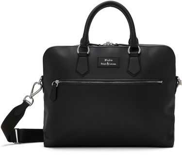 Чанта през рамо Polo by Ralph Lauren Ralph Lauren Smooth Leather Commuter Briefcase Черно | 405962454001, 0