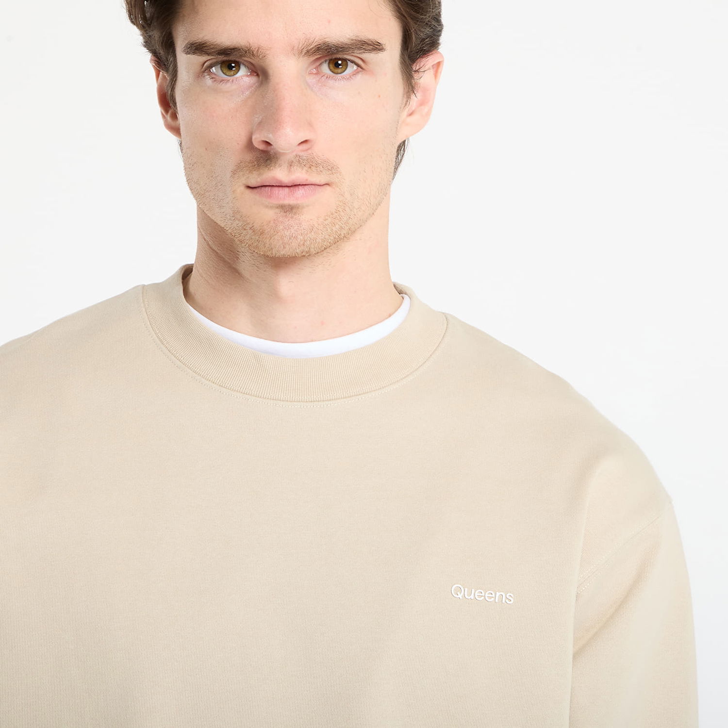 Суитчър Queens Queens Essential Crewneck Sweatshirt Бежово | QNS_121, 1