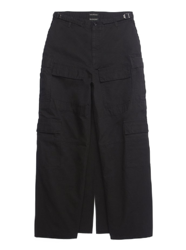 Панталони Balenciaga Apron Cargo Pants Skirt Черно | 748599TKP271000