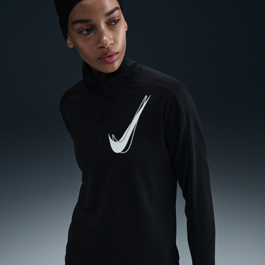 Пуловер Nike Swoosh Dri-FIT Midlayer 1/2 Zip Черно | HJ2225-010, 1