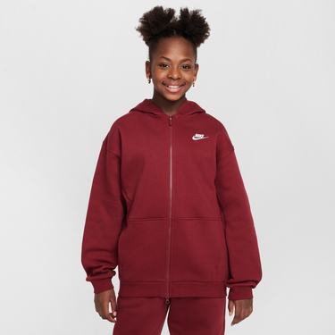 Суитчър Nike Nike Sportswear Club Fleece Full-Zip Hoodie Бургунди | FD2931-677, 4