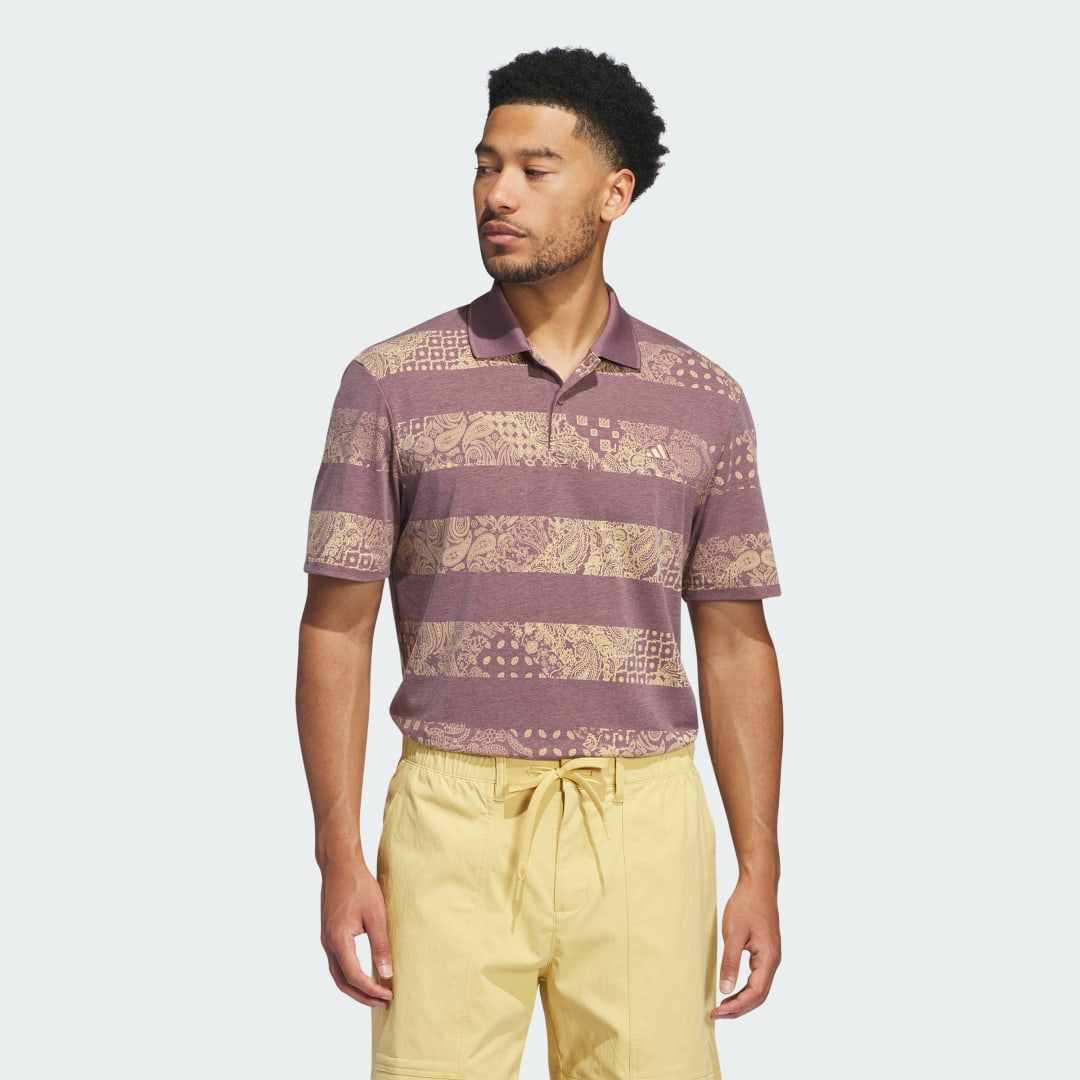 Поло тениска adidas Performance Printed Golf Polo Shirt Лилаво | IW6721, 0