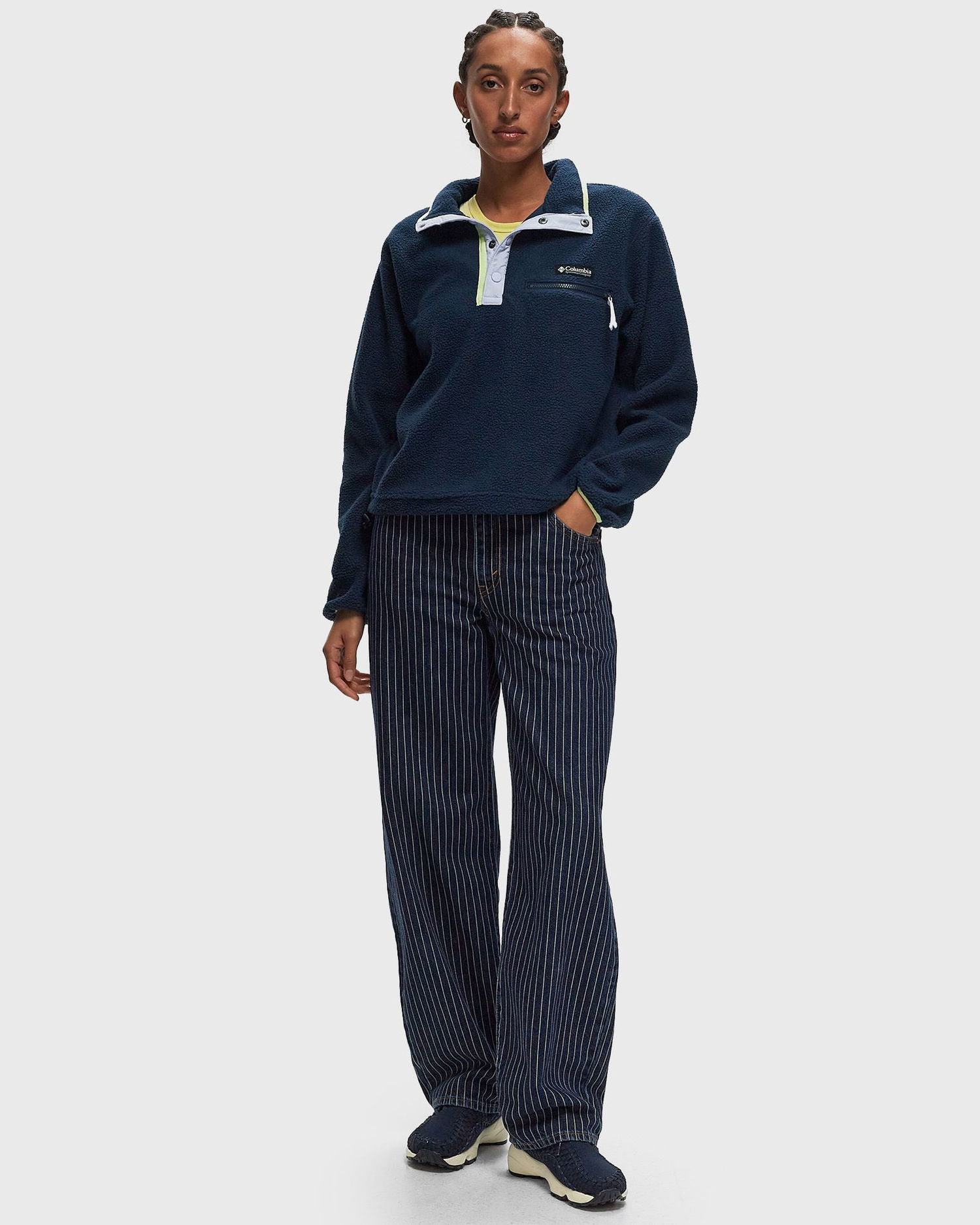 Суитчър Columbia Cropped Fleece Half-Zip Sweatshirt Синьо | 2092231464, 1