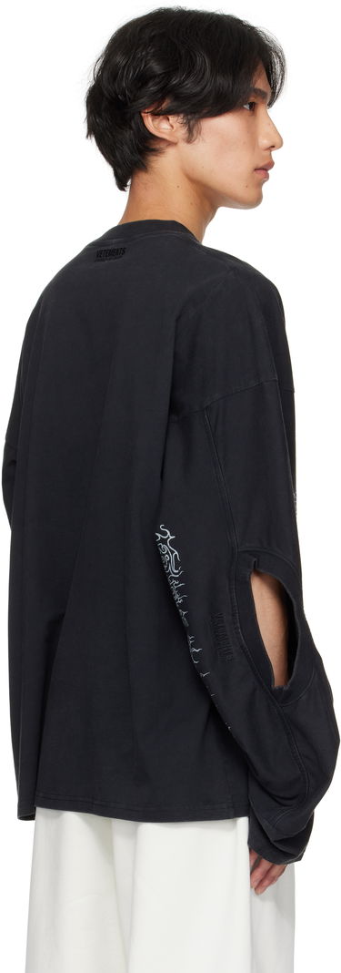 Тениска VETEMENTS Vetements Cradle of Filth 'Decadence' Cut-Up Longsleeve T-Shirt Черно | UCF76LS980B, 2