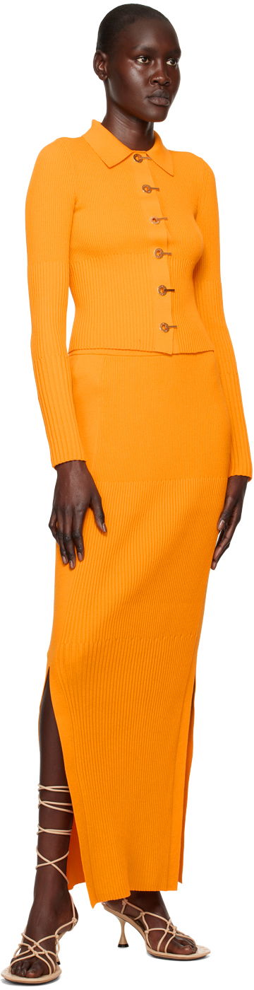 Пуловер Dion Lee Gradient Rib Long Sleeve Cardigan Оранжево
 | A7663R23, 3