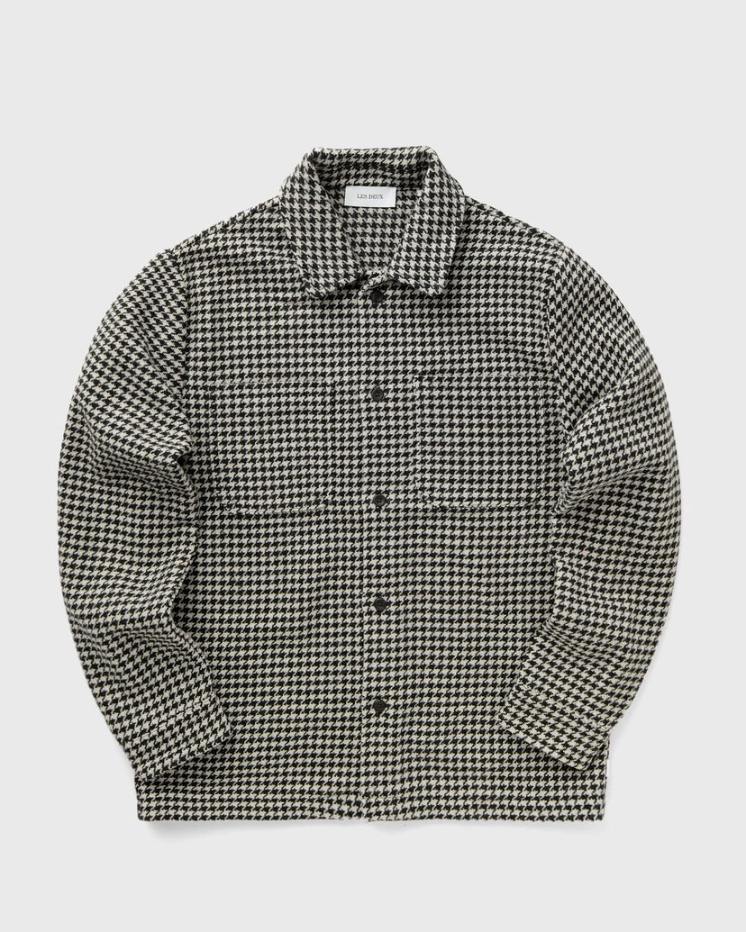 Риза Les Deux Houndstooth Overshirt Longsleeves Сиво | LDM640101-817100