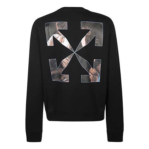 Суитчър Off-White Caravaggio Angel Print Sweater Черно | OMBA025E20FLE0051010, 0