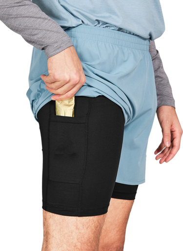 Къси панталони Saysky Saysky 2 in 1 Pace Shorts Синьо | nmrsh20c214, 1