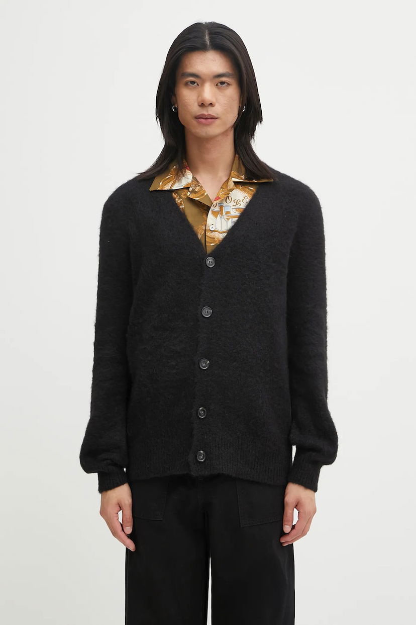 Пуловер A.P.C. A.P.C. Davis Cardigan Черно | WPABE.M22330