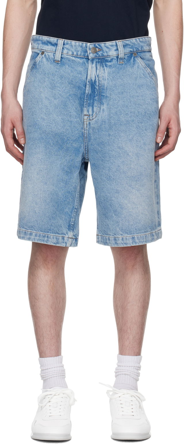 Faded Denim Shorts