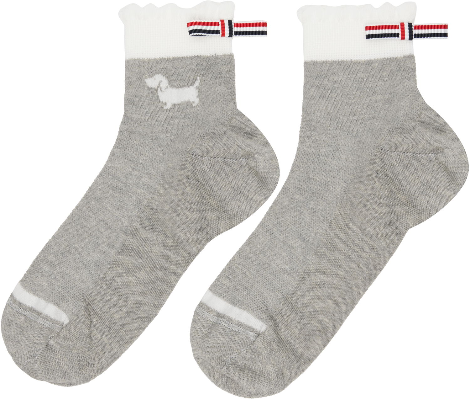 Чорапи Thom Browne Pointelle Stitch Hector Crew Socks Сиво | FAS240A-Y3011, 1