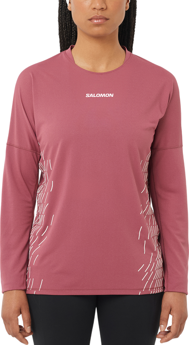 Тениска Salomon Salomon Sense Aero Graphic Long Sleeve T-Shirt Розово | lc2697900, 0