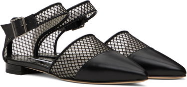 Пола Manolo Blahnik Manolo Blahnik Jatelah Mesh Ballerina Flats Черно | 424-1853, 3