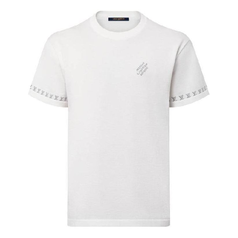 Тениска Louis Vuitton Cotton Crewneck T-Shirt Бяло | 1AFQS9