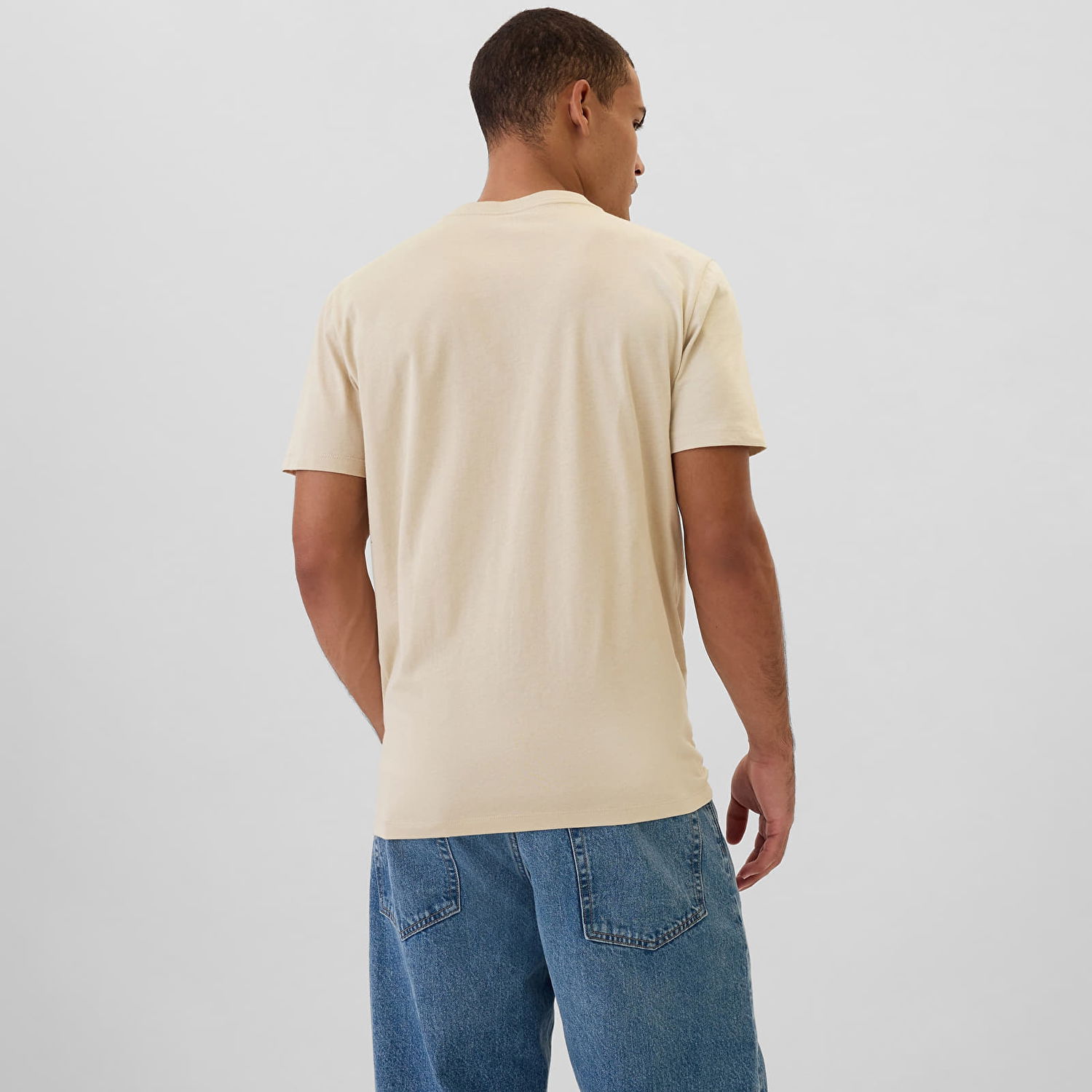 Тениска GAP T-shirt Logo New Arch Tee Bedrock M Бежово | 570044-26, 1