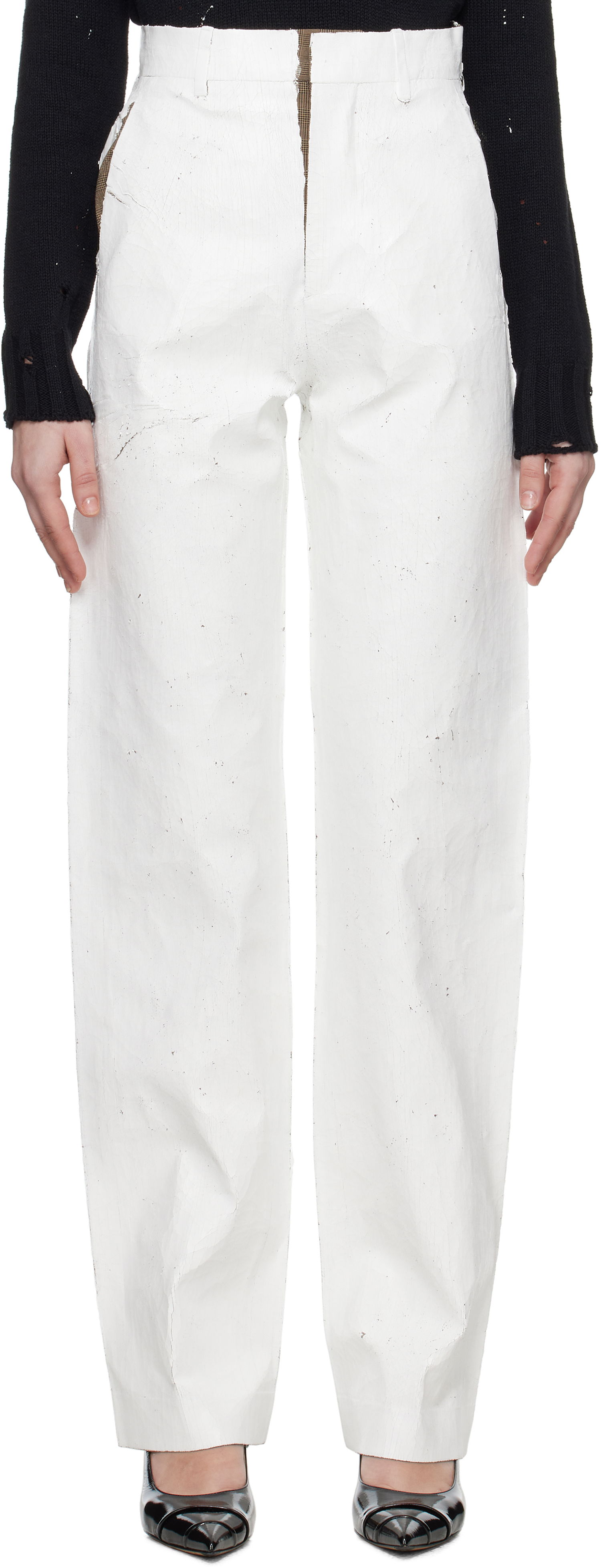 Панталони Maison Margiela MM6 Maison Margiela Tailoring Trousers Бяло | S62KB0224 M35437, 0