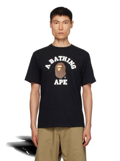 Тениска BAPE College T-Shirt Черно | 001TEJ801001M