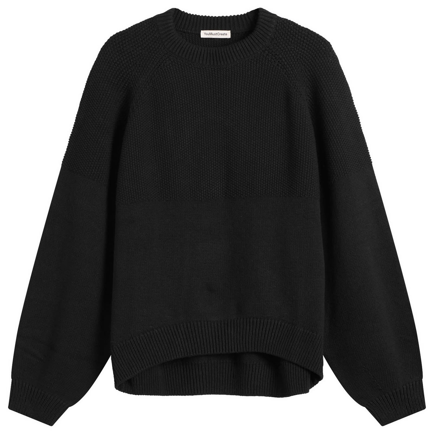 Пуловер YMC Bellow Sleeve Knit Sweater Черно | Q8ZAK-01, 0