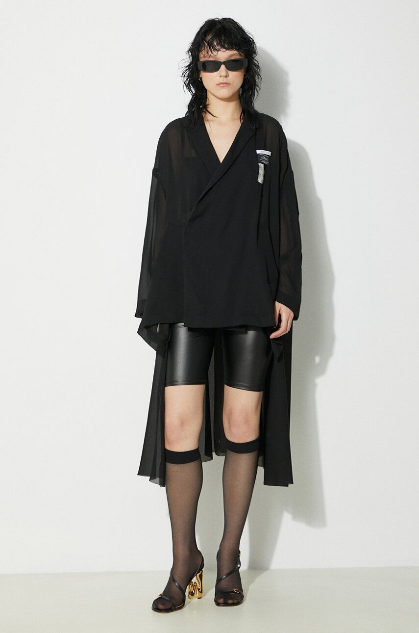Риза UNDERCOVER Undercover Asymmetric Sheer Shirt Черно | UC1D1304.2, 1