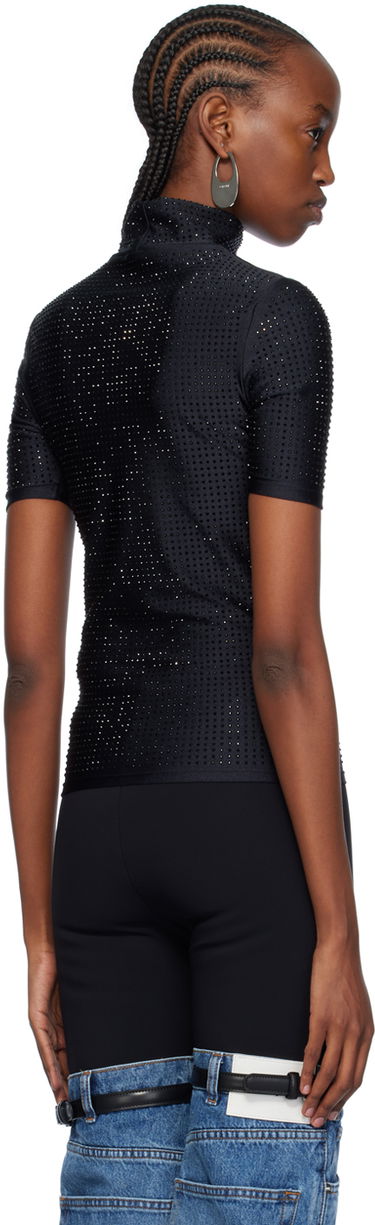 Пуловер Coperni Coperni Crystal Embellished Mock Neck Top Черно | COPJS20BIS855, 2