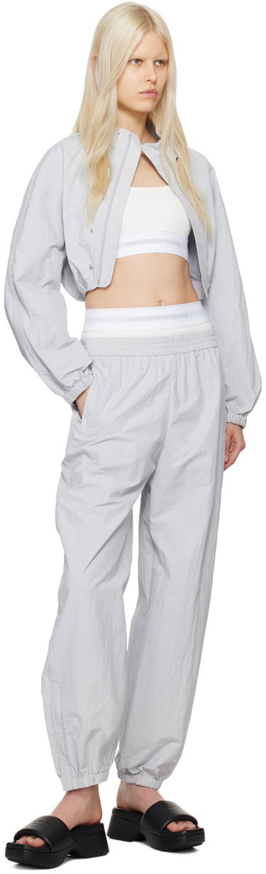 Пуловер Alexander Wang Classic Turtleneck Cropped Sweatshirt Сиво | 4CC1241442, 3