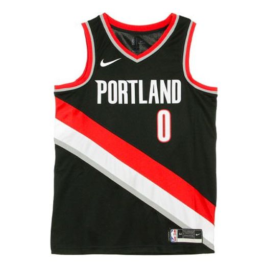 Фланелка Nike NBA Portland Trail Blazers Lillard #0 Fan Edition Jersey Черно | CW3680-010