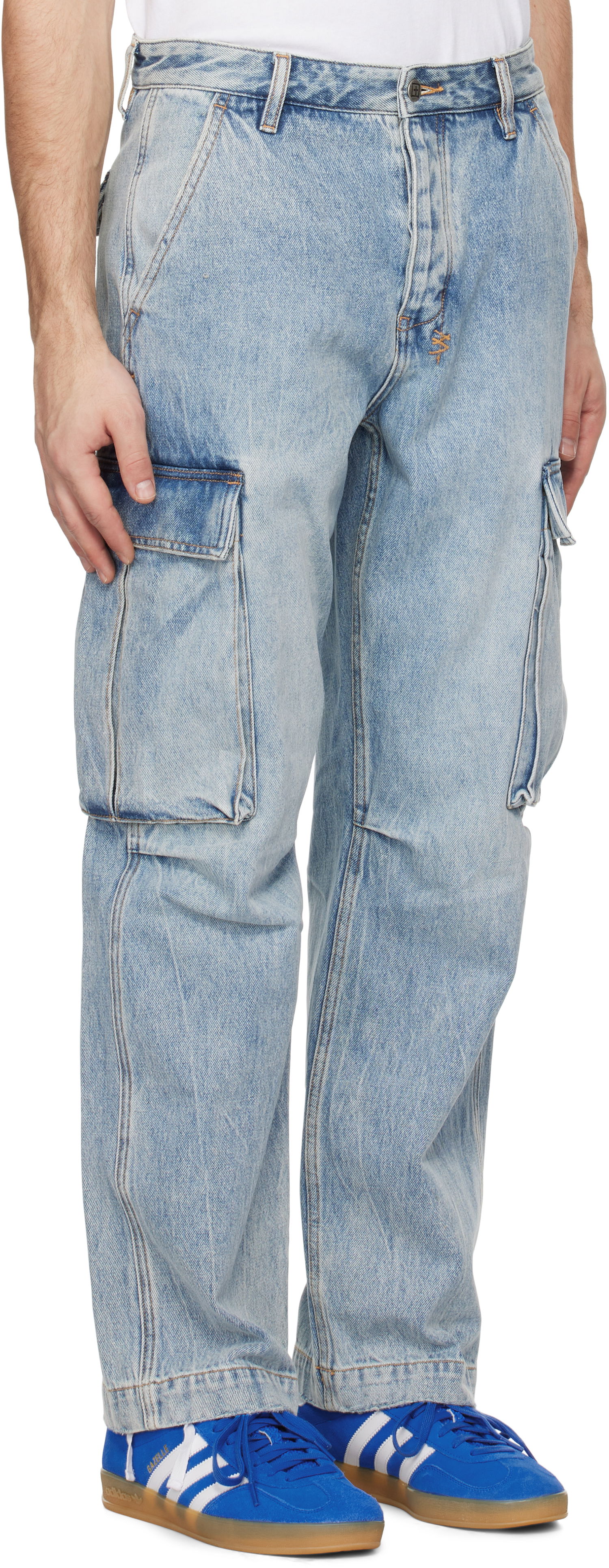 Карго панталони Ksubi Ksubi Riot Rekon Denim Cargo Pants Синьо | MPS25PA008, 1