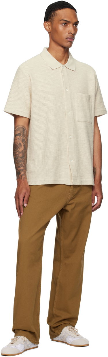 Риза NORSE PROJECTS Norse Projects Gustav Crochet Jersey Shirt Бежово | N01-0683, 3