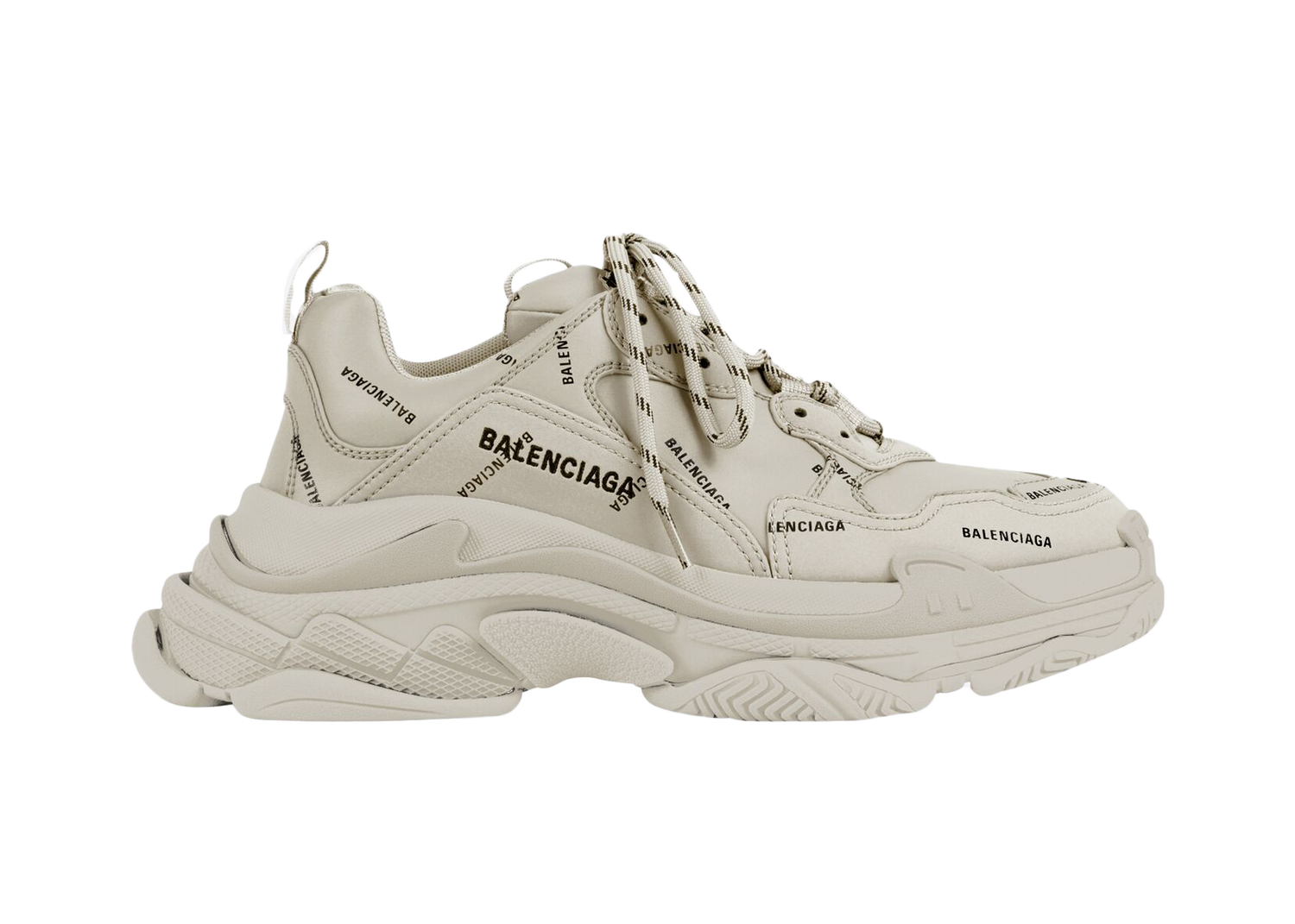 Кецове и обувки Balenciaga All Over Logo Triple S Beige W Бежово | 524039W2FA19710, 0