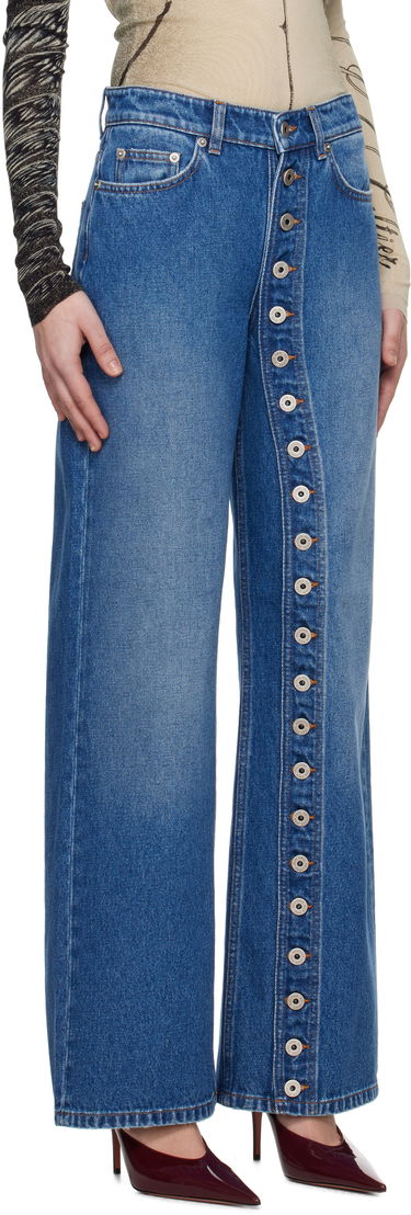 Дънки Jean Paul Gaultier Jean Paul Gaultier Buttoned Denim Jeans Синьо | 25/34-F-JE175-D013-57, 4