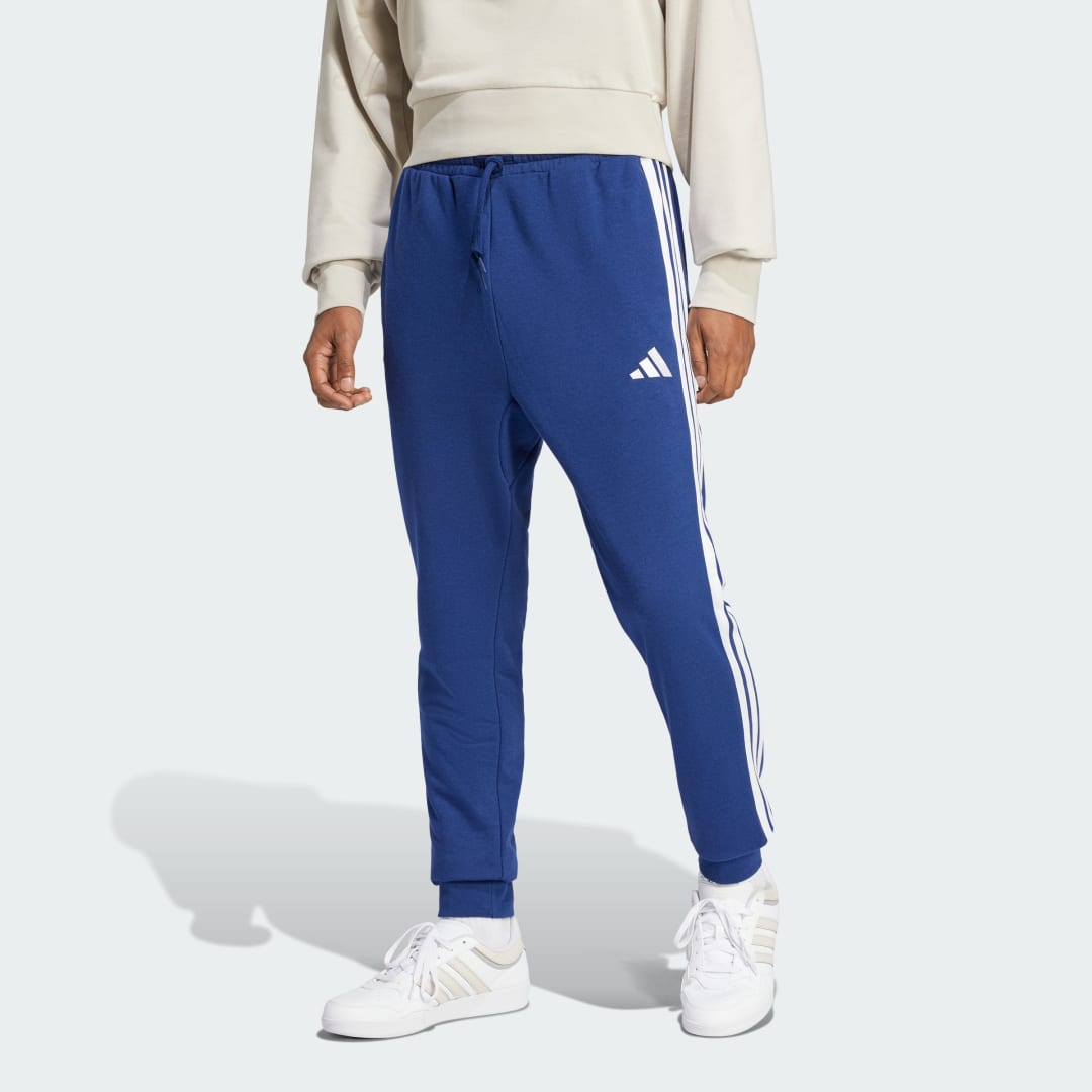 Спортни панталони adidas Performance Essential 3-Stripes French Terry Pants Синьо | JD1878, 0