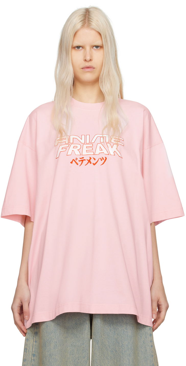 Тениска VETEMENTS 'Anime Freak' T-Shirt Розово | UE64TR210P