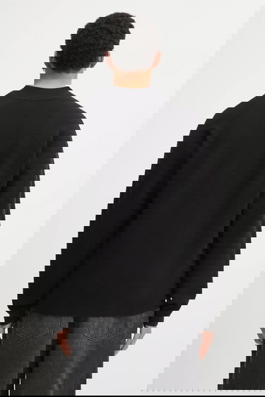 Пуловер AAPE by A Bathing Ape AAPE Now V-Neck Button-Front Cardigan Черно | AAPKNMC356XXP, 2