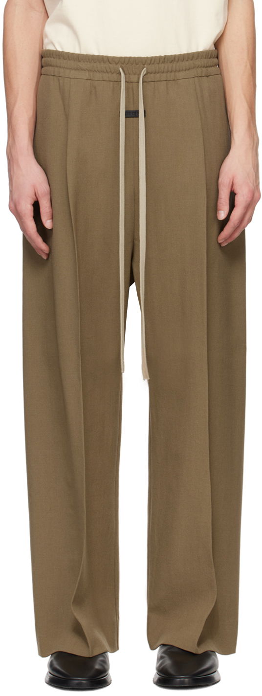 Панталони Fear of God Brown Pleated Trousers Кафяво | FG840-400WOL, 0