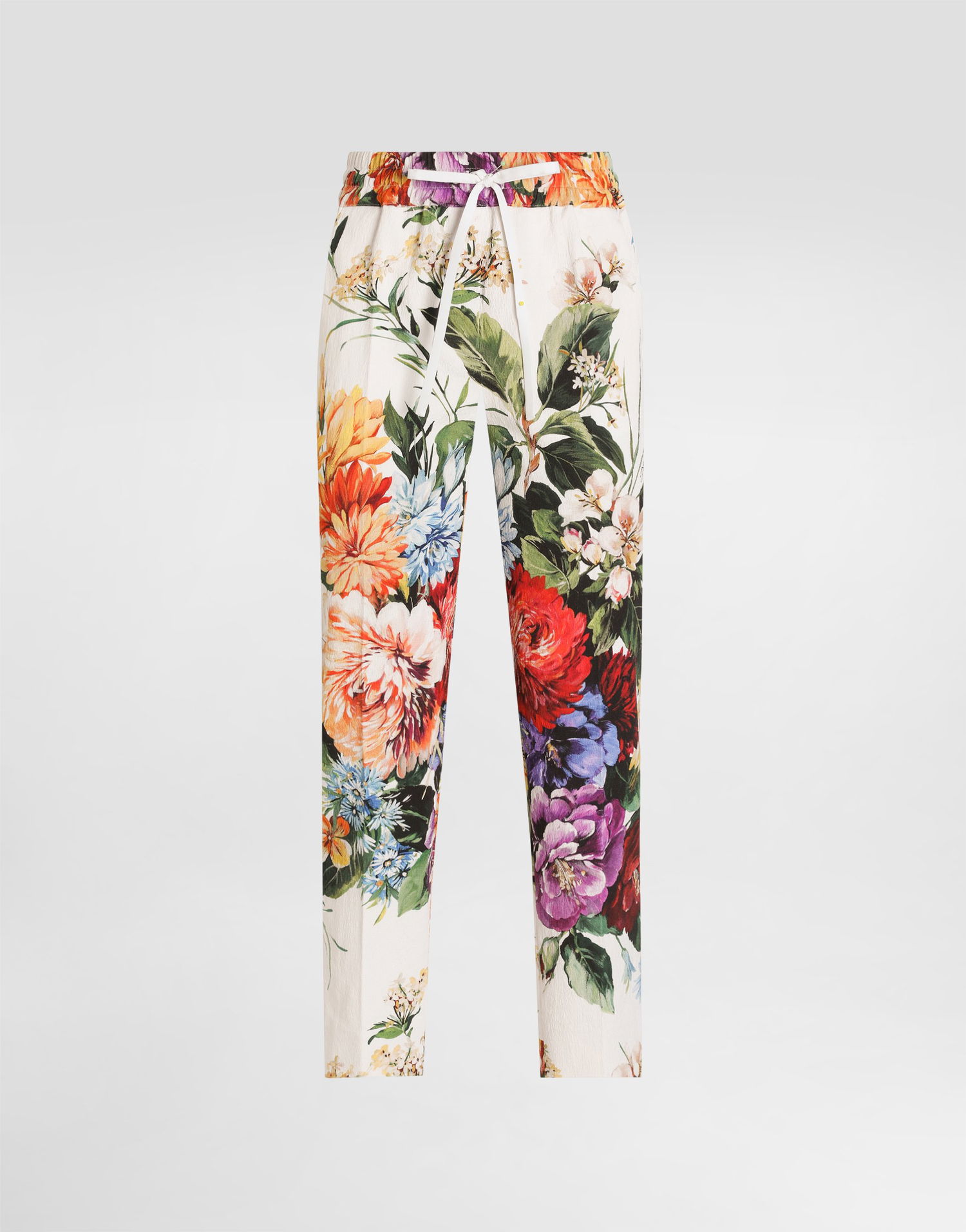 Панталони Dolce & Gabbana Dolce & Gabbana Flower Bouquet-Print Drawstring Trousers Многоцветен | FTDCZTFSRQUHA5PC, 0