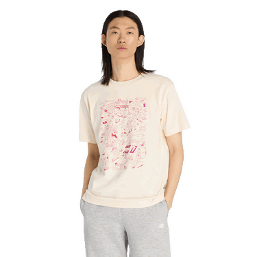 Тениска New Balance Sports Graphic Tee Бежово | MT53913-PEF, 0