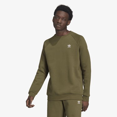 Суитчър adidas Originals Sweatshirt Essential Crew Зелено | H65674, 3