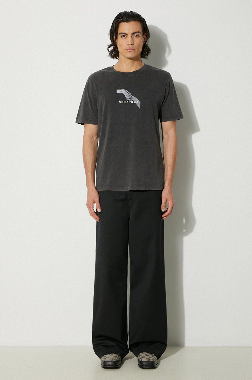 Тениска Filling Pieces Handshake Vintage T-Shirt With Print Сиво | 74413631284, 1