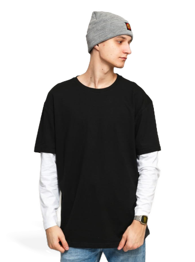 Oversized Shaped Double Layer LS Tee