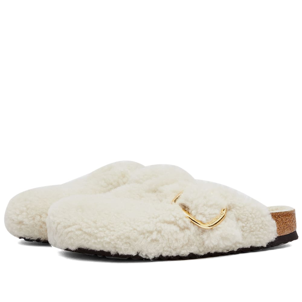 Кецове и обувки Birkenstock Boston Big Buckle Shearling Eggshell Бяло | 1025678, 0