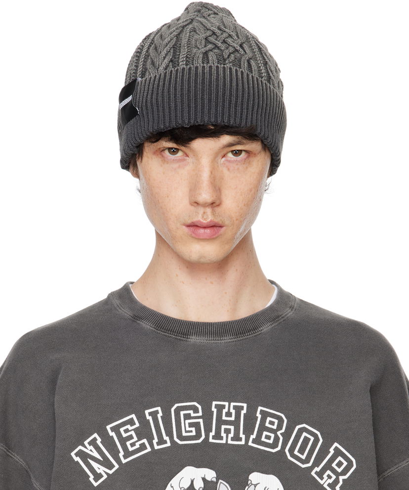 Шапка Neighborhood Cable Beanie Сиво | 24213NH-HT01