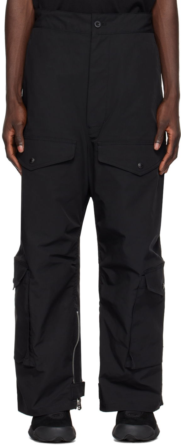 Карго панталони Junya Watanabe Velcro Tab Cargo Pants Черно | WM-P007-051