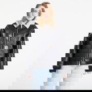 Shepton Faux Leather Sherpa Collar Jacket