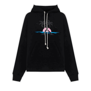 Суитчър Palm Angels Hugging Palms Hoodie Черно | PMBB058S22FLE0201020, 0