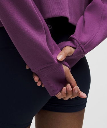 Суитчър lululemon Oversized Cropped Full Zip Hoodie Лилаво | prod20000051, 6
